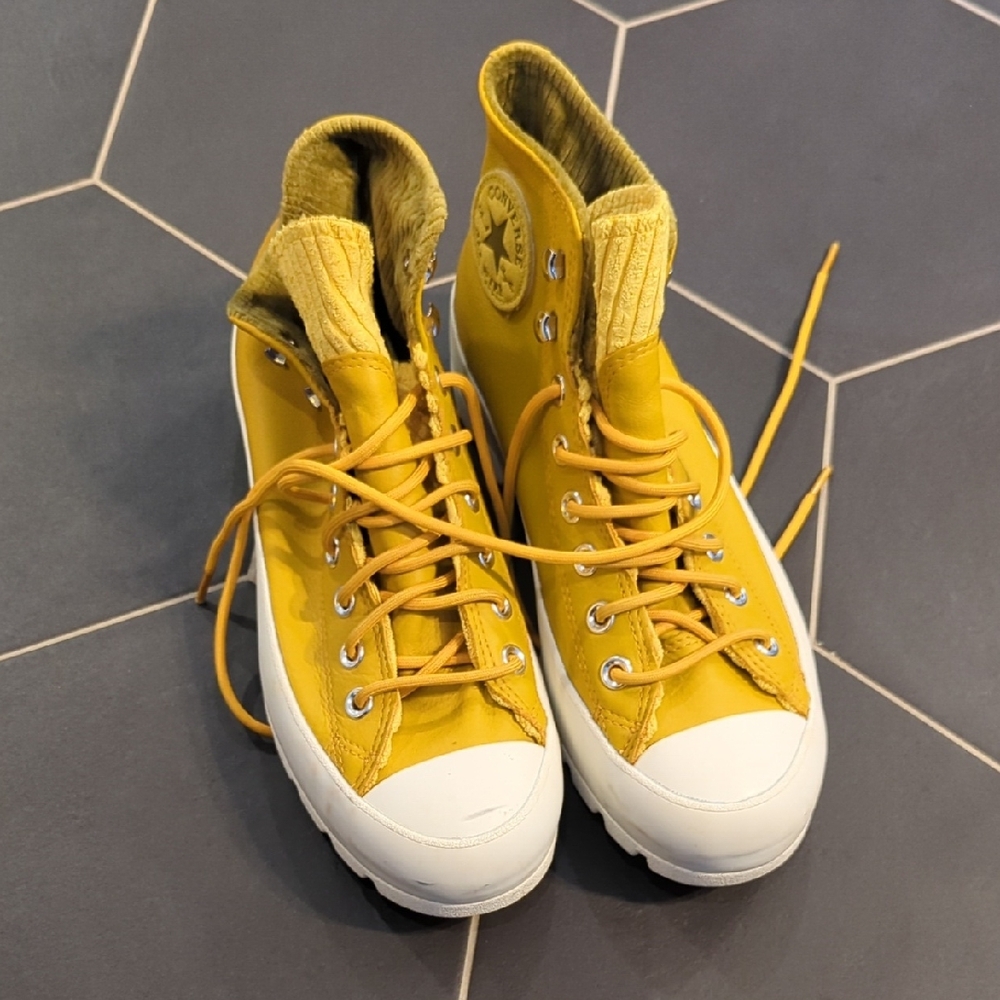 Converse Yellow High-Top Sneakers